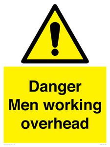danger men working overhead